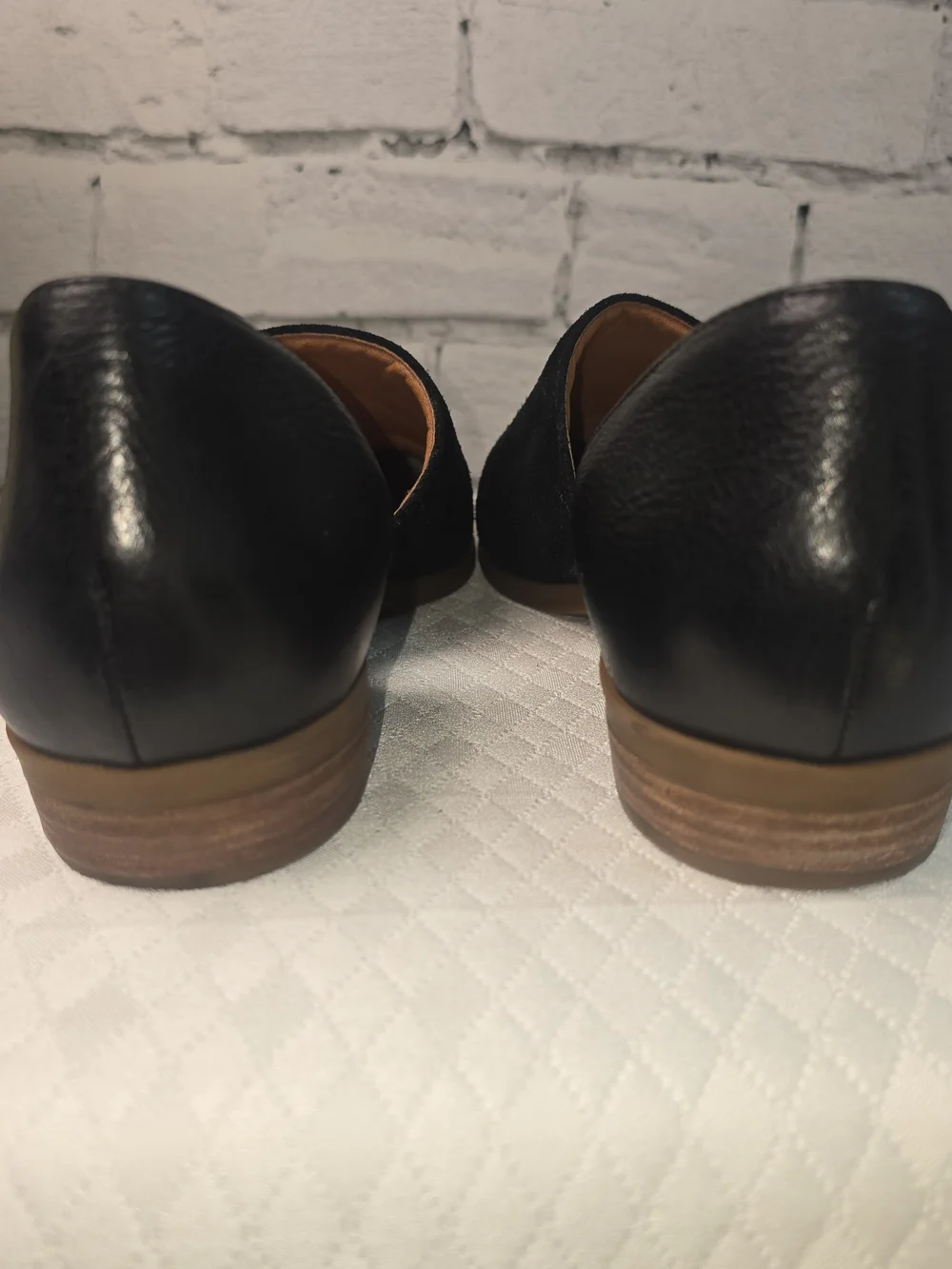 CHELSEA & VIOLET BLACK LEATHER PIPPA FLATS POINTED TOE d'ORSAY CUT OUT WOMENS 8M